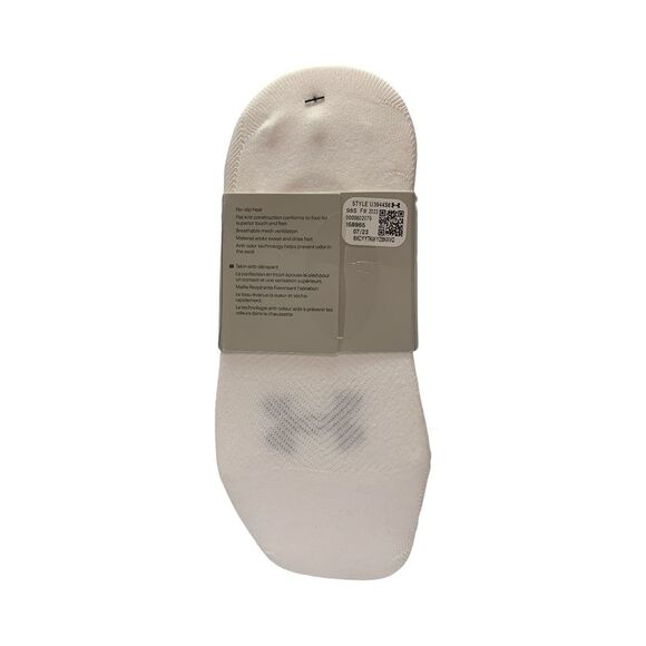 Black/White/Grey - Under Armour Women's UA Breathable Liner No Slip No Show Sock - Picture 2 of 3